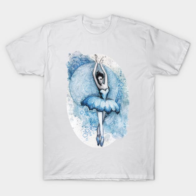Blue Ballerina T-Shirt by TatianaBS